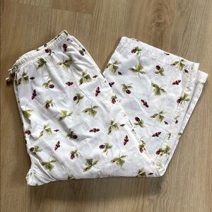 Woolrich Women's 100% Cotton White w/ Ladybug Print Pajama Pants Size Large